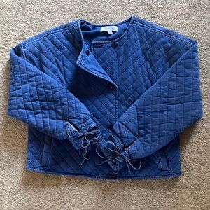 Cozy quilted denim jacket
